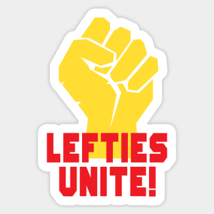 Lefties Unite! Sticker